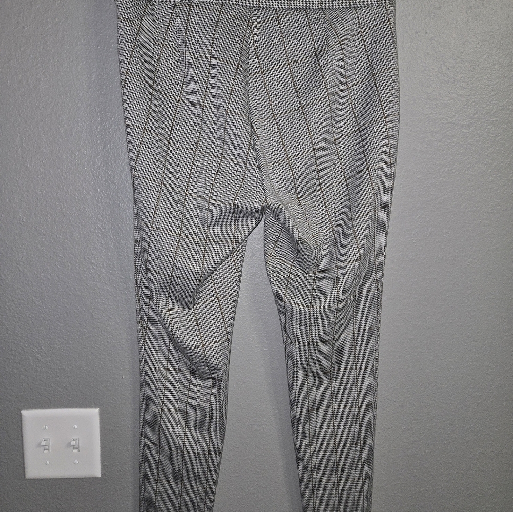 Loft Pull On Plaid Houndstooth Ankle Skinny Pants Size Medium - Picture 11 of 15